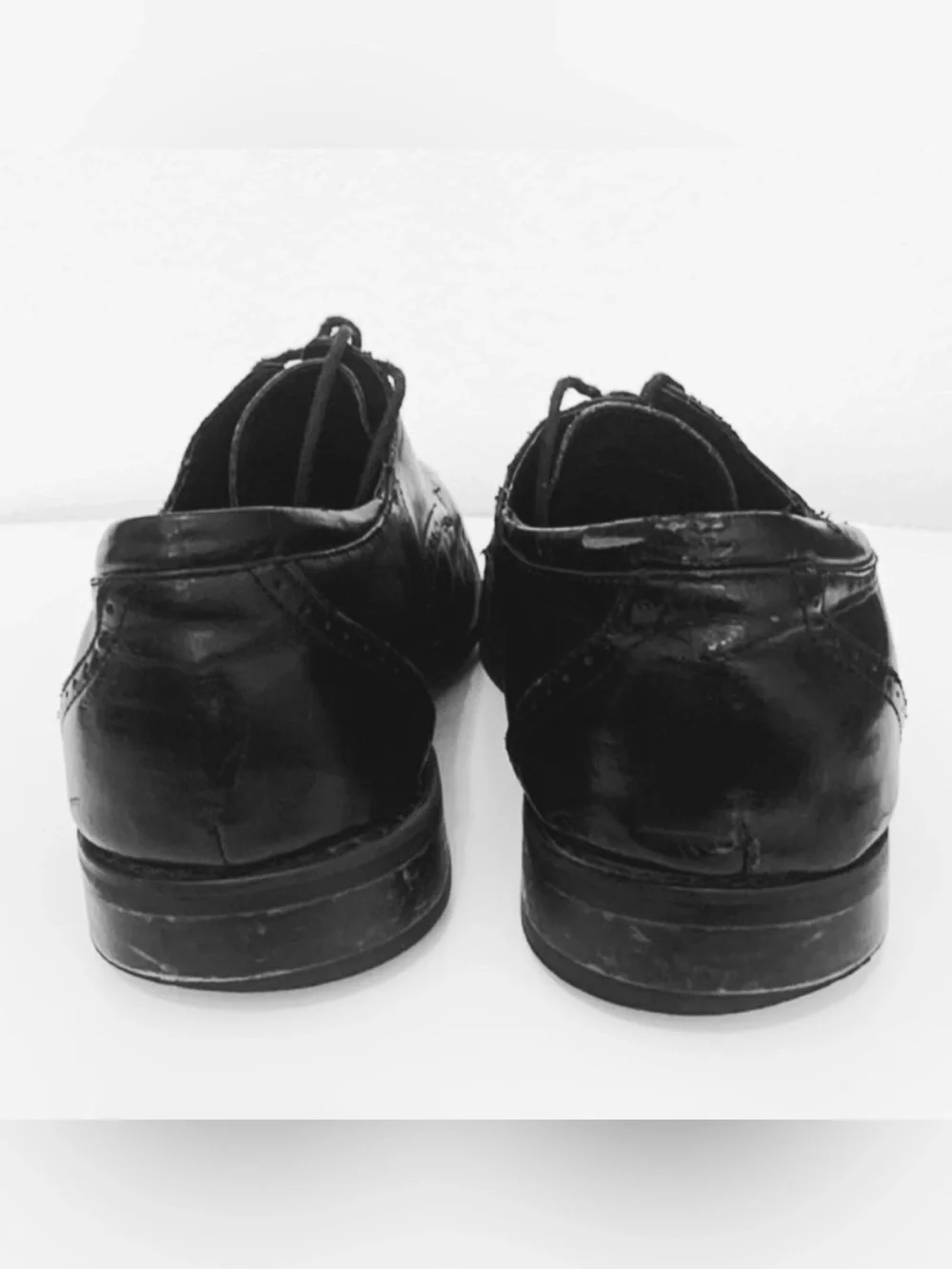 JOSEPH ABBOUD MENS DRESS SHOES BLACK LEATHER LACE UP 13D